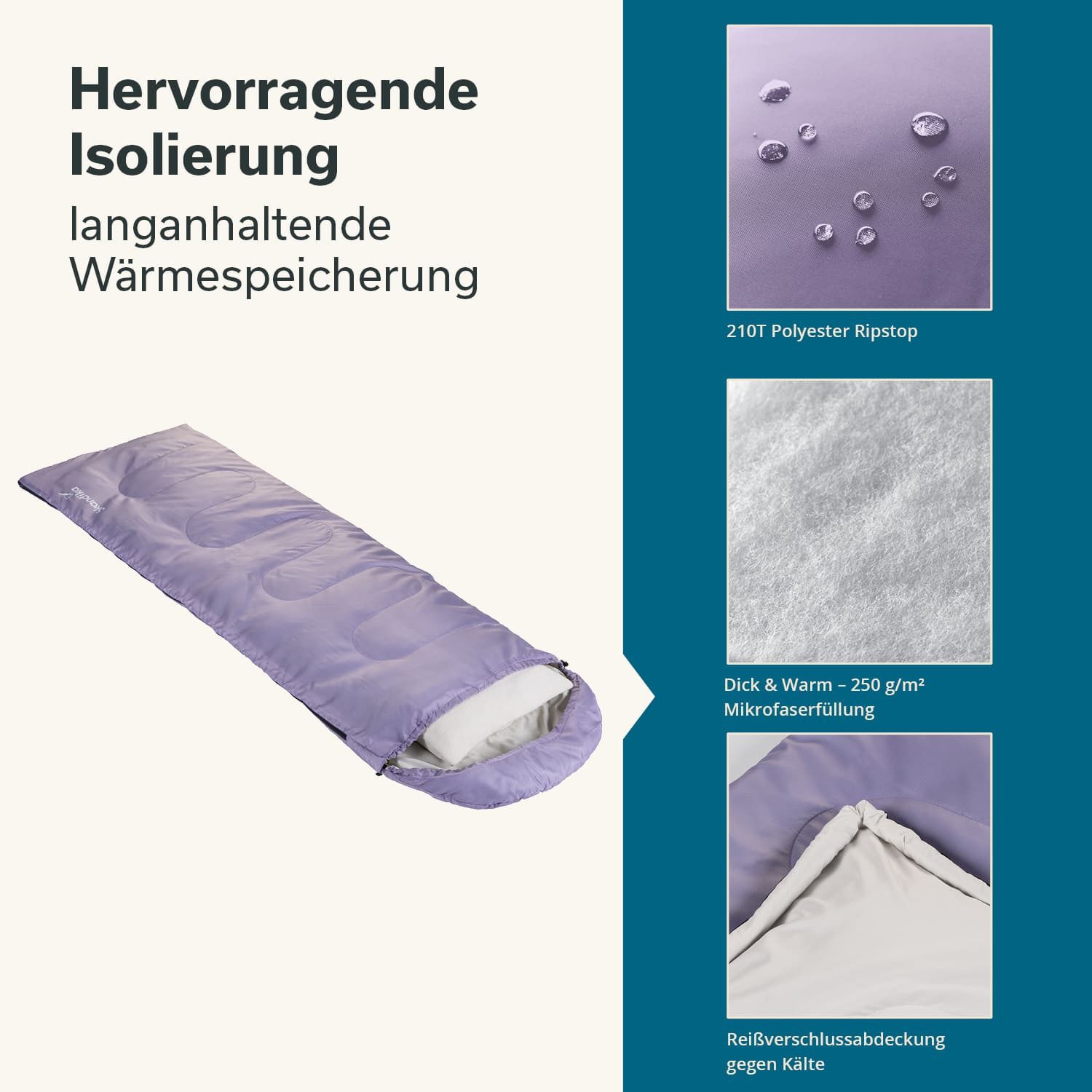 Skandika Schlafsack Skye, mit Kissen, koppelbar, günstig online kaufen