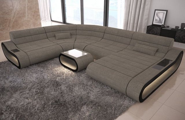 Sofa Dreams Wohnlandschaft Polster Sofa Stoff Couch Concept XXL U Form Stof günstig online kaufen