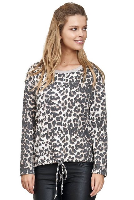 Decay Langarmshirt "Longsleeve", mit Leoprint und Schnüren günstig online kaufen