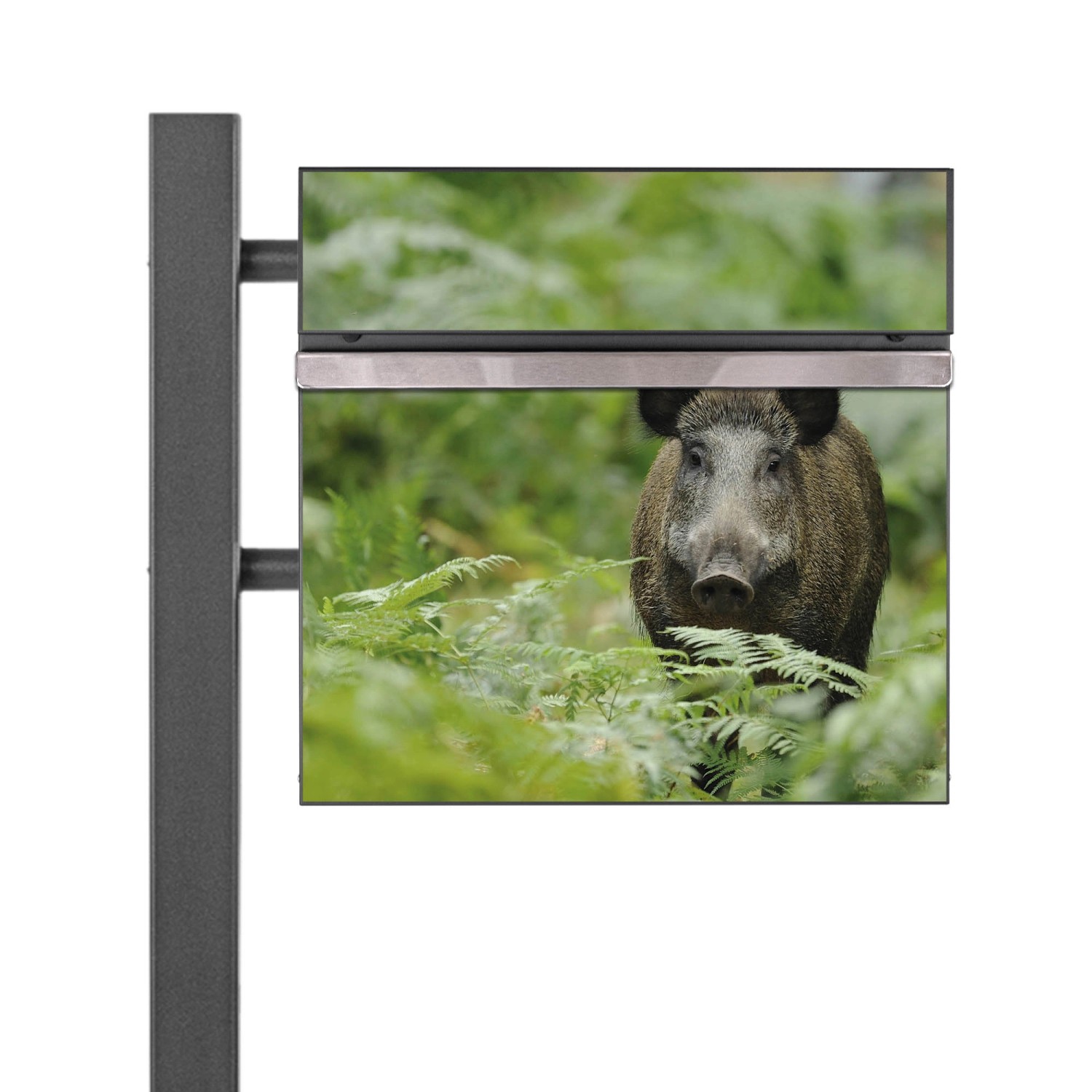 Banjado Standbriefkasten Anthrazit 45x120x16.5cm Groß Inkl. Montagematerial günstig online kaufen