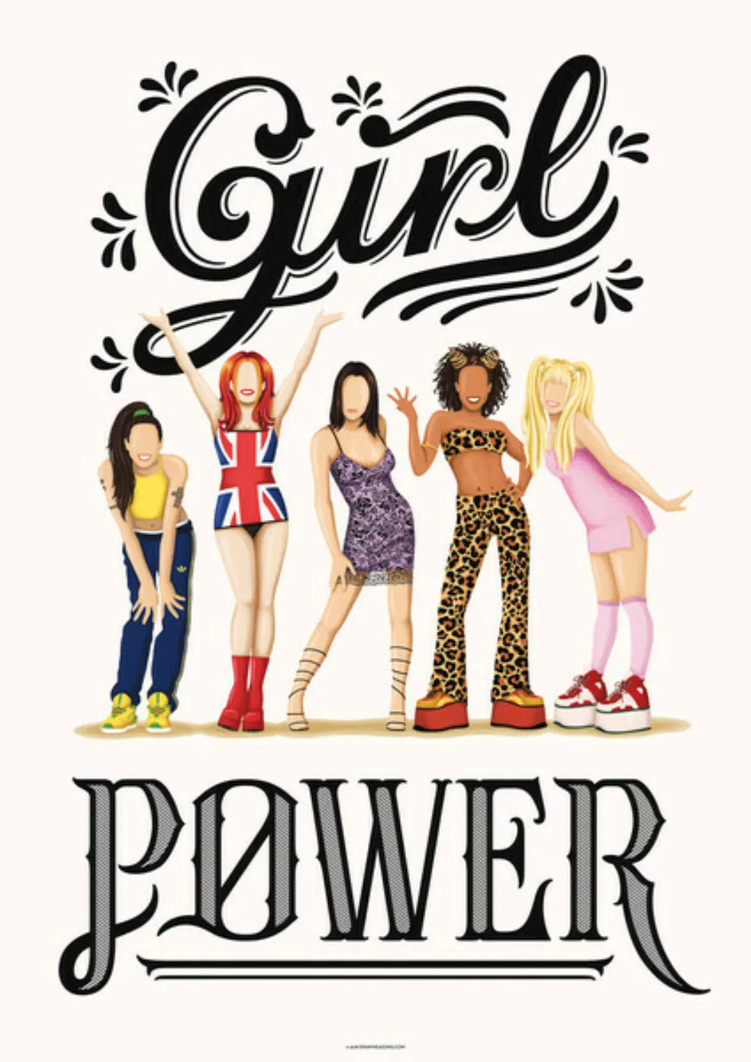 Poster / Leinwandbild - Girl Power günstig online kaufen