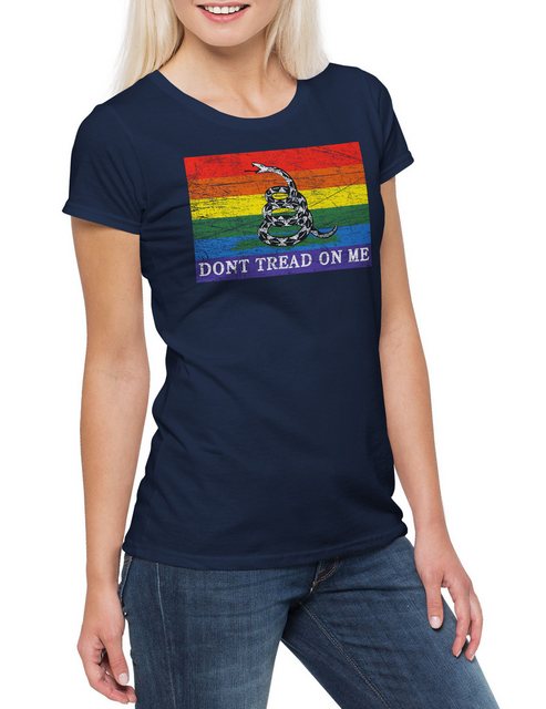 Urban Backwoods Print-Shirt Dont Tread On Me Pride Flag Damen T-Shirt Fun G günstig online kaufen