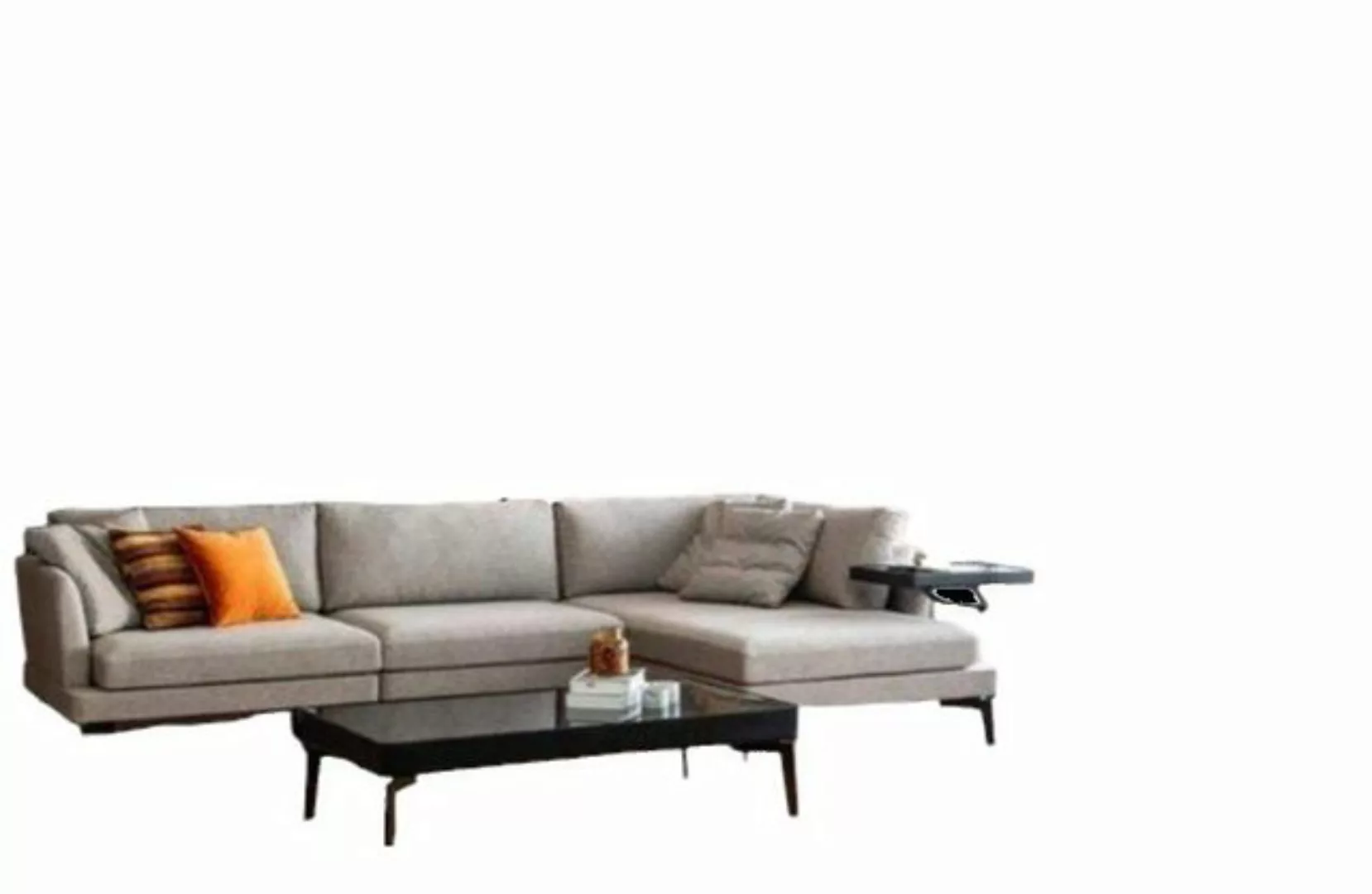 JVmoebel Ecksofa Sofagarnitur L-Form Couch Sessel Grau Sofa Modern Möbel Ec günstig online kaufen