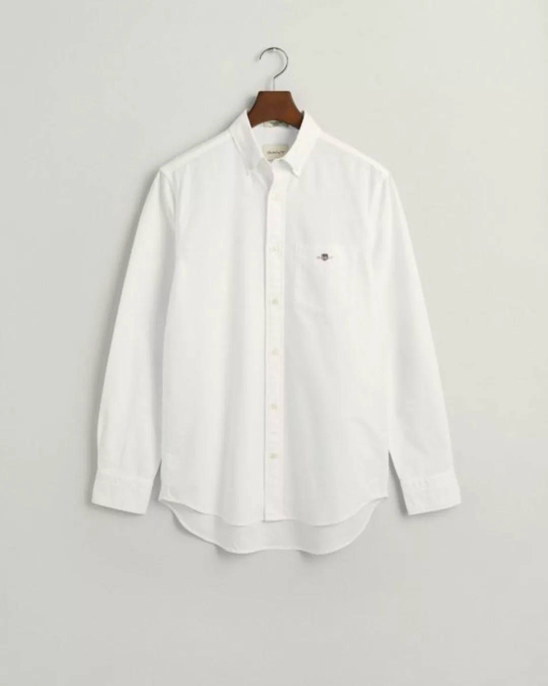 Gant Langarmhemd Regular Fit Oxford Hemd strukturiert langlebig dicker gest günstig online kaufen