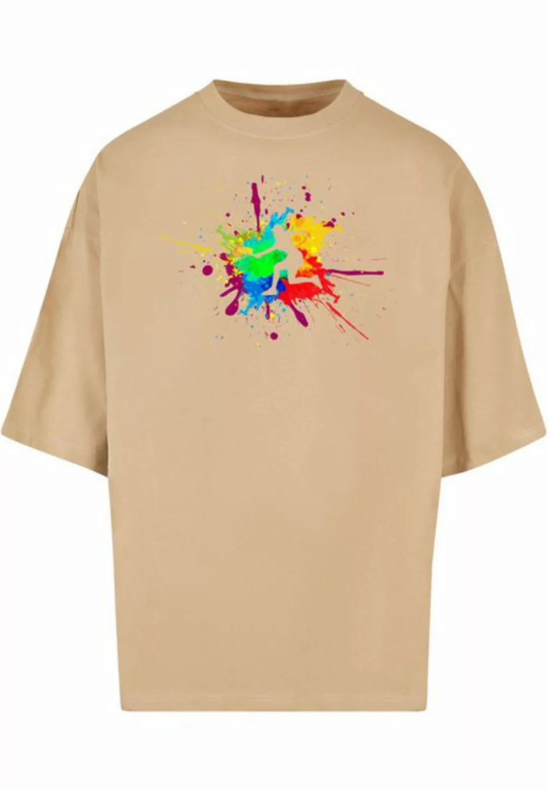 Merchcode T-Shirt Merchcode Herren Color Splash Player Huge Tee (1-tlg) günstig online kaufen