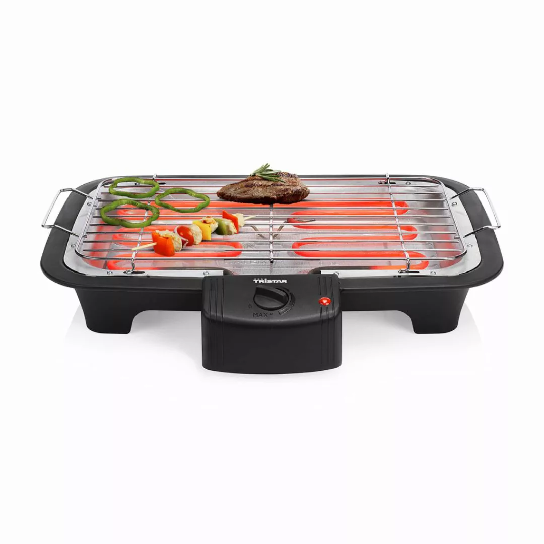 Tristar Elektrischer Tischgrill Bq-2813 38x22 Cm 2000w Schwarz günstig online kaufen