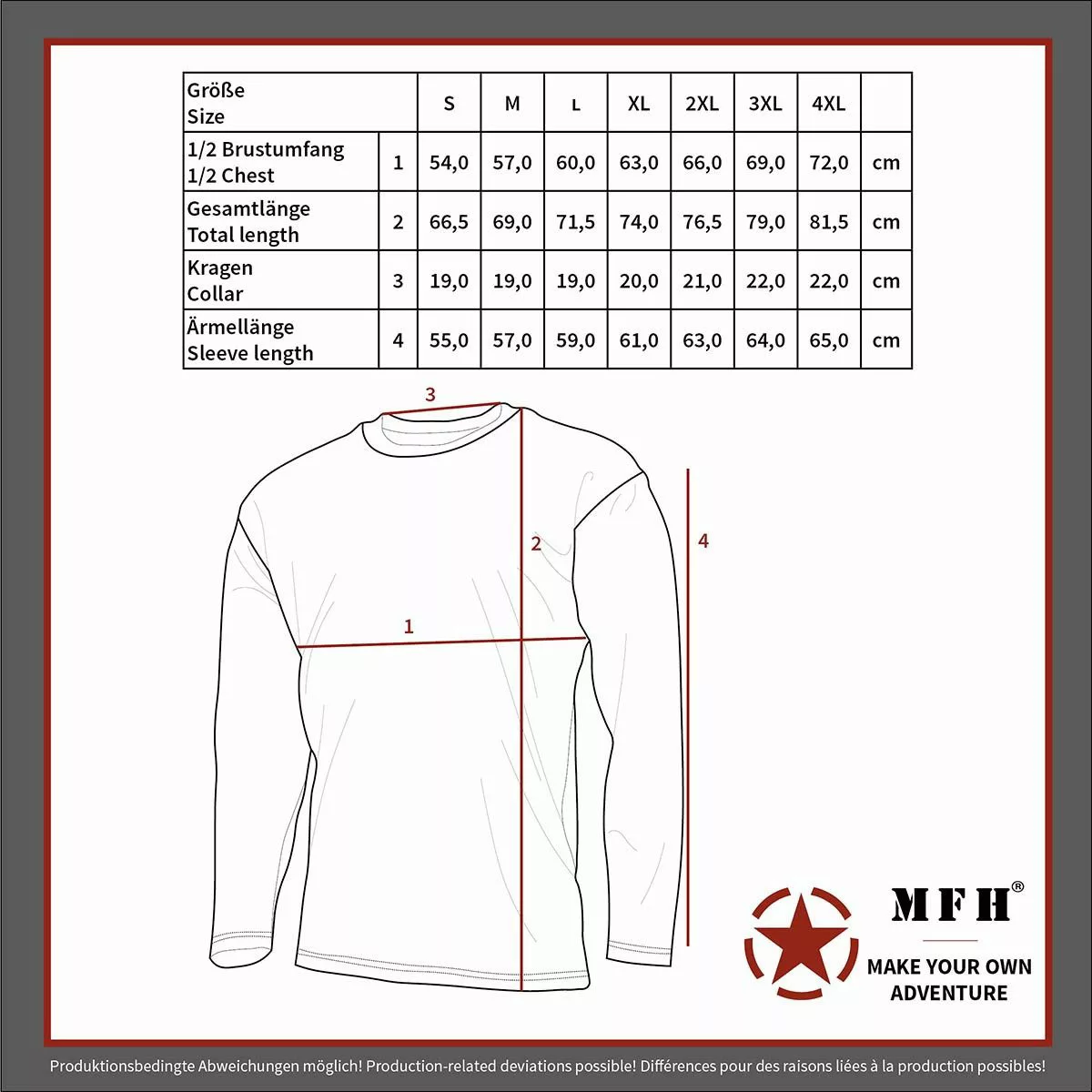 MFH Langarmshirt Sweatshirt, schwarz, "PC", 340g/m² günstig online kaufen