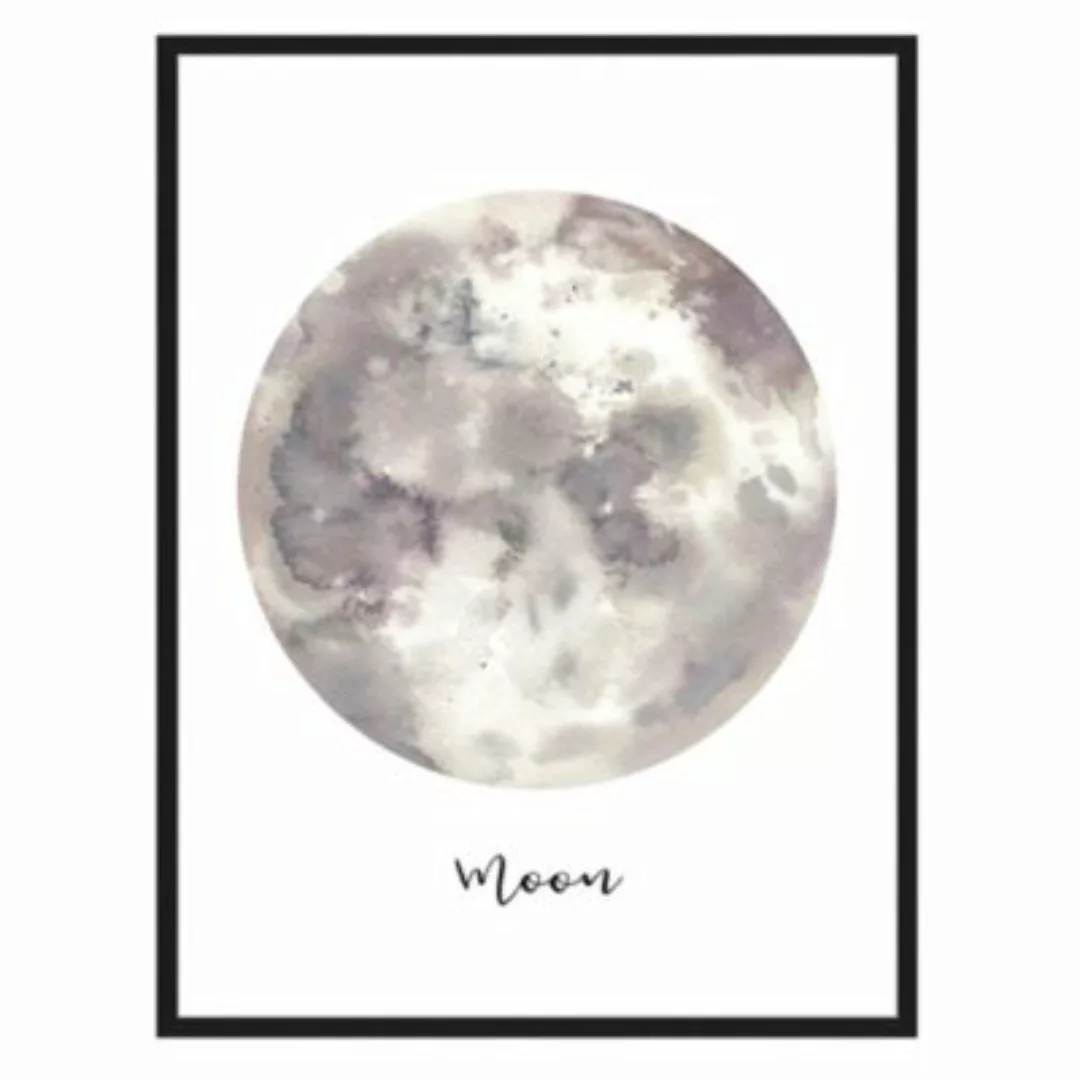 Milan Moon Wandbild Der Mond schwarz Gr. 50 x 60 günstig online kaufen