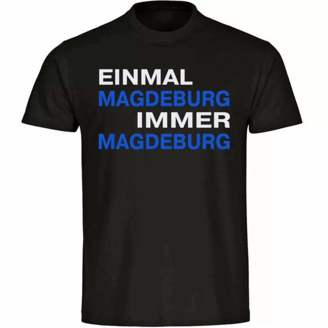 multifanshop T-Shirt Herren Magdeburg - Einmal Immer - Männer günstig online kaufen