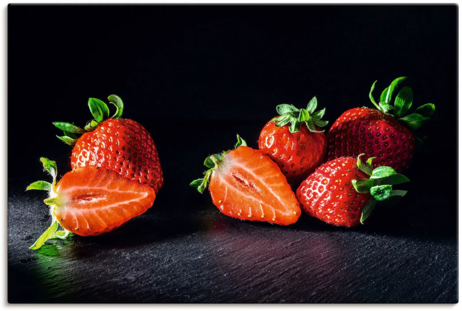 Artland Wandbild »Erdbeeren, süß und fruchtig«, Obst Bilder, (1 St.), als L günstig online kaufen