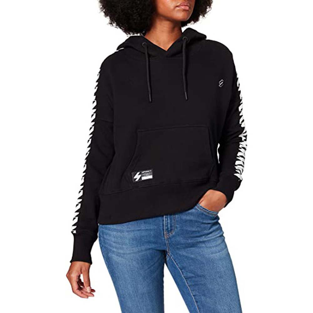 Superdry Code Logo Tape Crop Kapuzenpullover XS Black günstig online kaufen