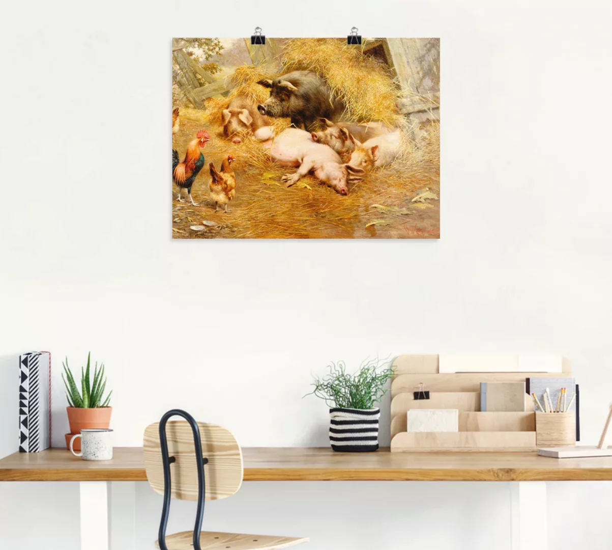 Artland Wandbild "Glückliches Tierleben.", Haustiere, (1 St.) günstig online kaufen