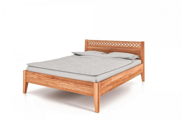 Natur24 Bett Bett Sydo 3 Sonderlänge 180x220 Kernbuche Holzkopfteil und Hol günstig online kaufen