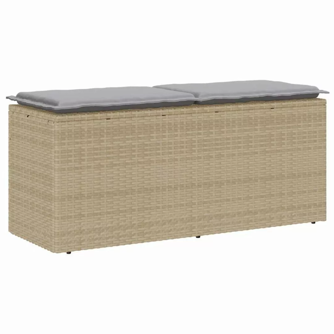 vidaXL Gartenbank Gartenbank mit Kissen Beige günstig online kaufen