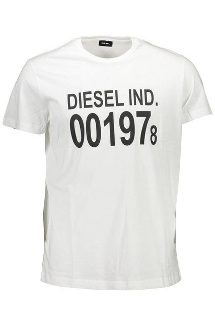 Diesel T-Shirt Weißes Herren T-Shirt mit Print und Rundhals – günstig online kaufen