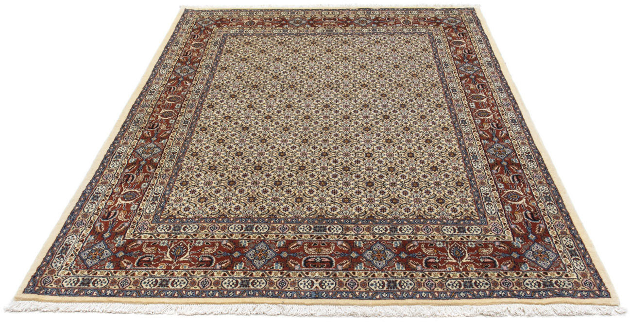 morgenland Wollteppich »Moud Stark Gemustert Beige 188 x 151 cm«, rechtecki günstig online kaufen