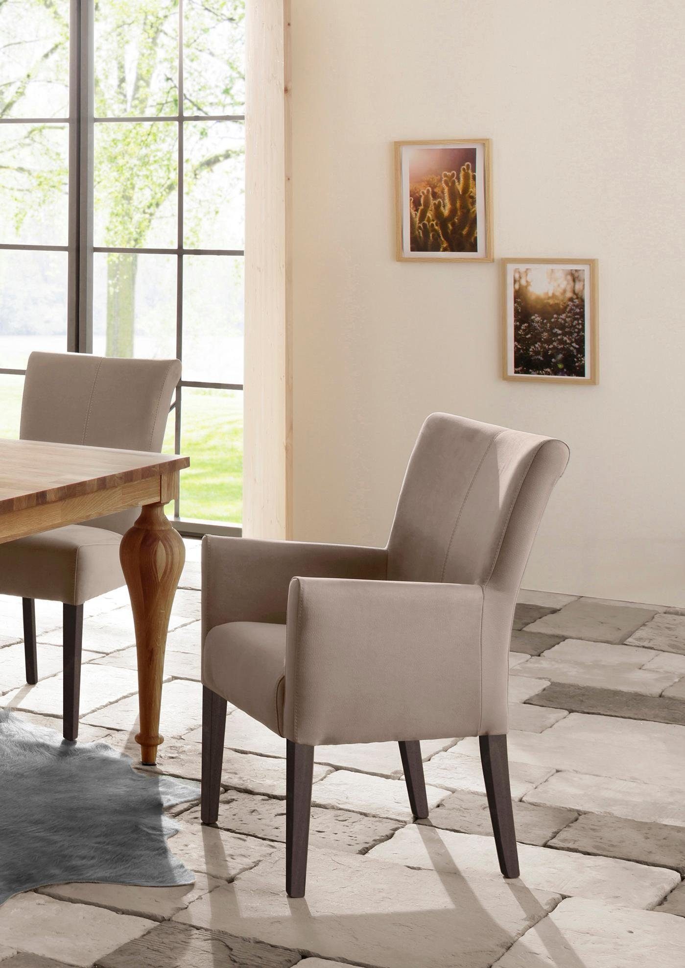 Home affaire Esszimmerstuhl "King", Luxus-Microfaser, Polsterstuhl, Armlehn günstig online kaufen
