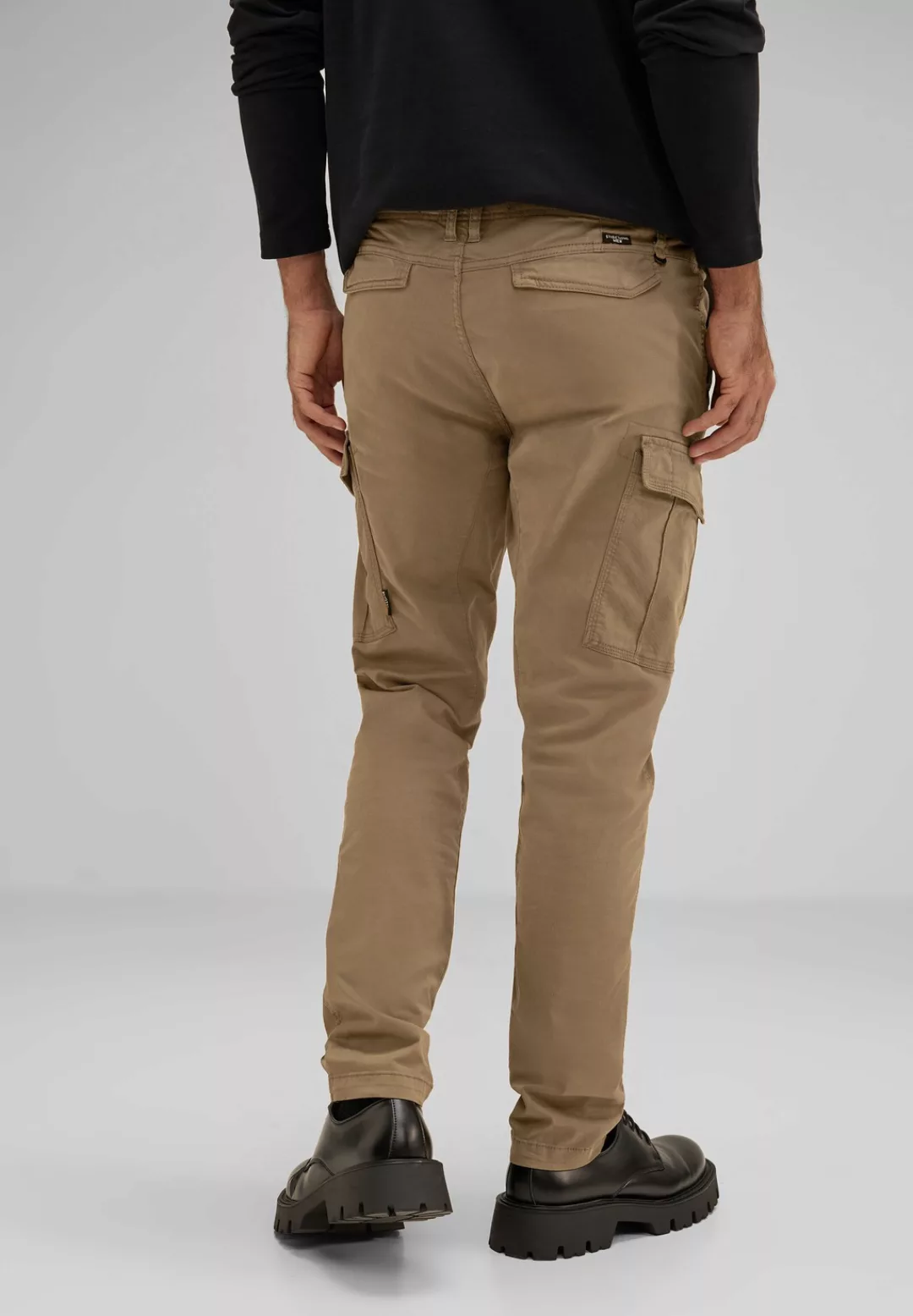 STREET ONE MEN Cargohose, in Unifarbe günstig online kaufen