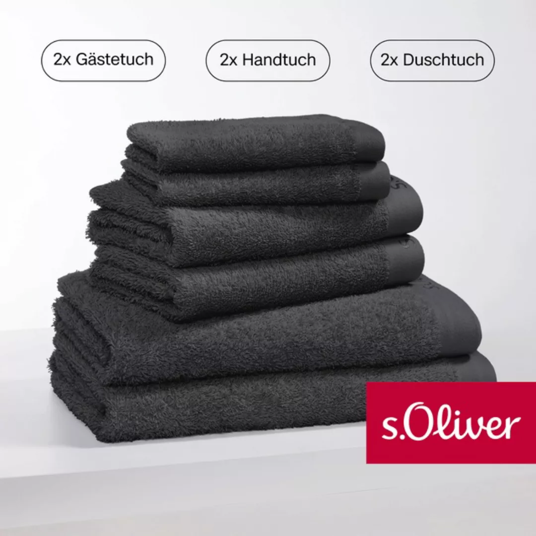 s.Oliver Handtuch Set »s. Oliver, besonders weich und saugfähig,«, (Set, 6 günstig online kaufen