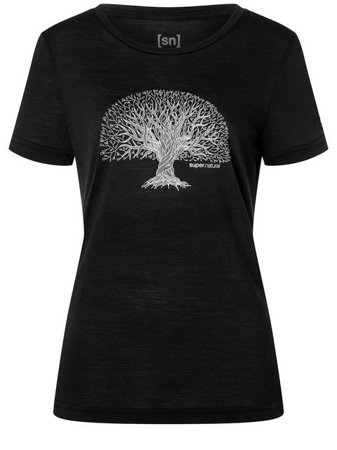 SUPER.NATURAL Print-Shirt Merino T-Shirt W TREE OF KNOWLEDGE TEE geruchshem günstig online kaufen