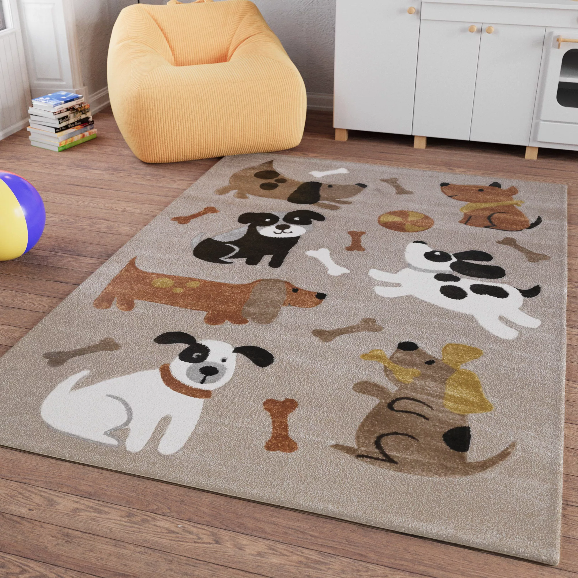 SMART KIDS Kinderteppich »Rocky & Friends«, rechteckig, 10 mm Höhe, Moderne günstig online kaufen