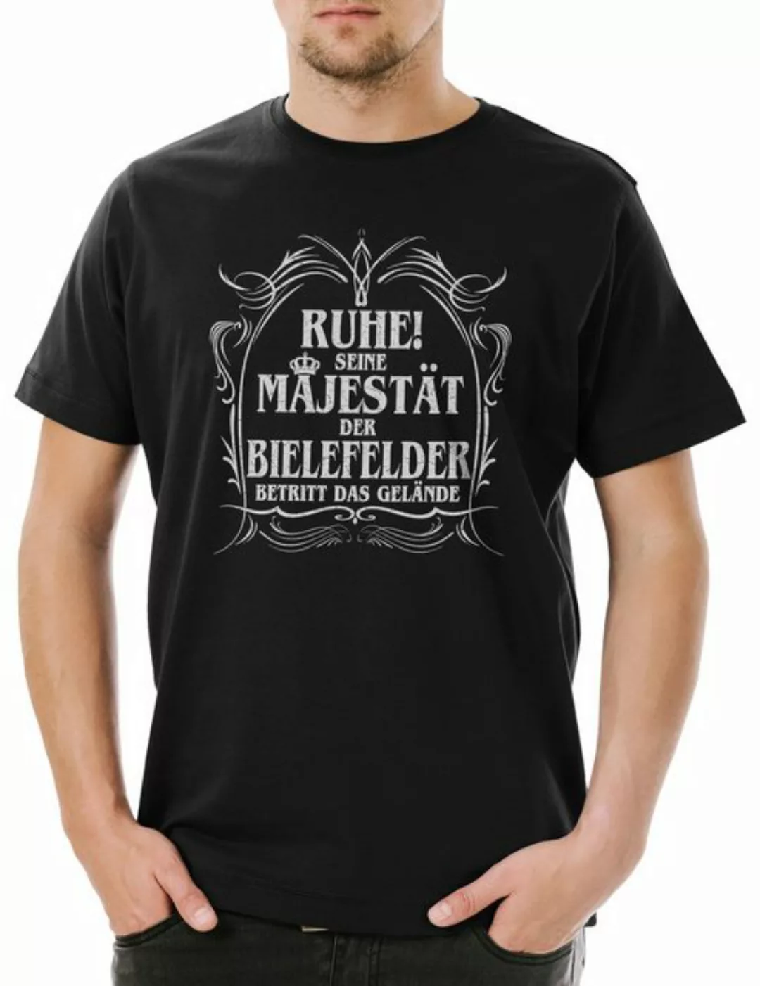 Urban Backwoods Print-Shirt Seine Majestät Der Bielefelder Herren T-Shirt T günstig online kaufen