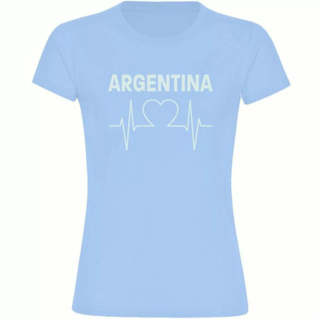 multifanshop T-Shirt Damen Argentina - Herzschlag - Frauen günstig online kaufen