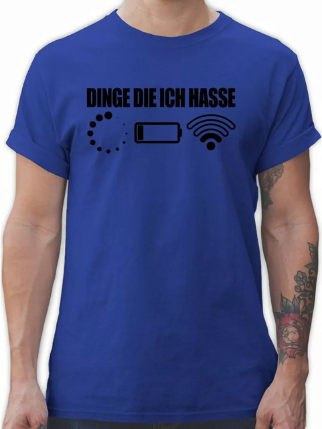 Shirtracer T-Shirt Dinge die ich hasse - schwarz Nerd Geschenke günstig online kaufen