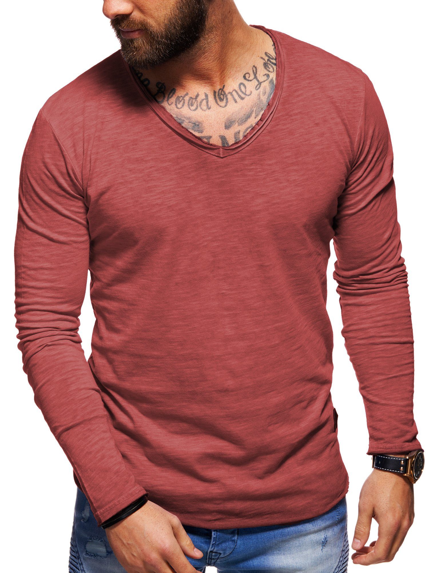 Style-Division Longsleeve SDJOLIET Basic V-Neck im günstig online kaufen