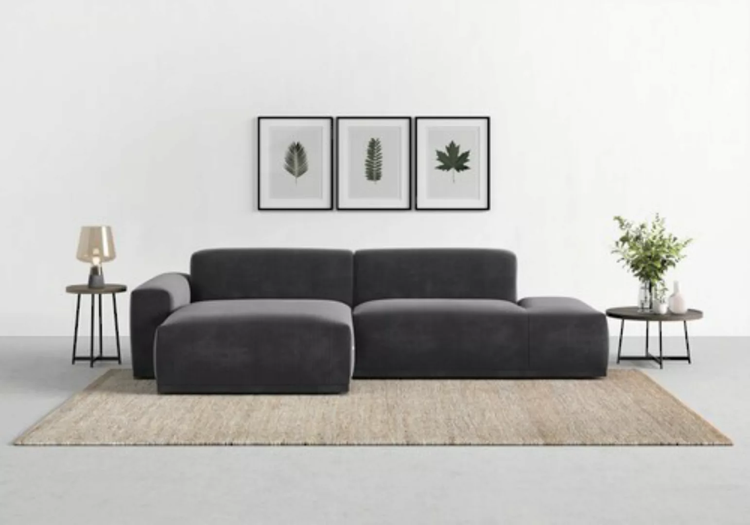 TRENDMANUFAKTUR Ecksofa Braga, aus 2 Teilen, moderner Cord-Stoff günstig online kaufen