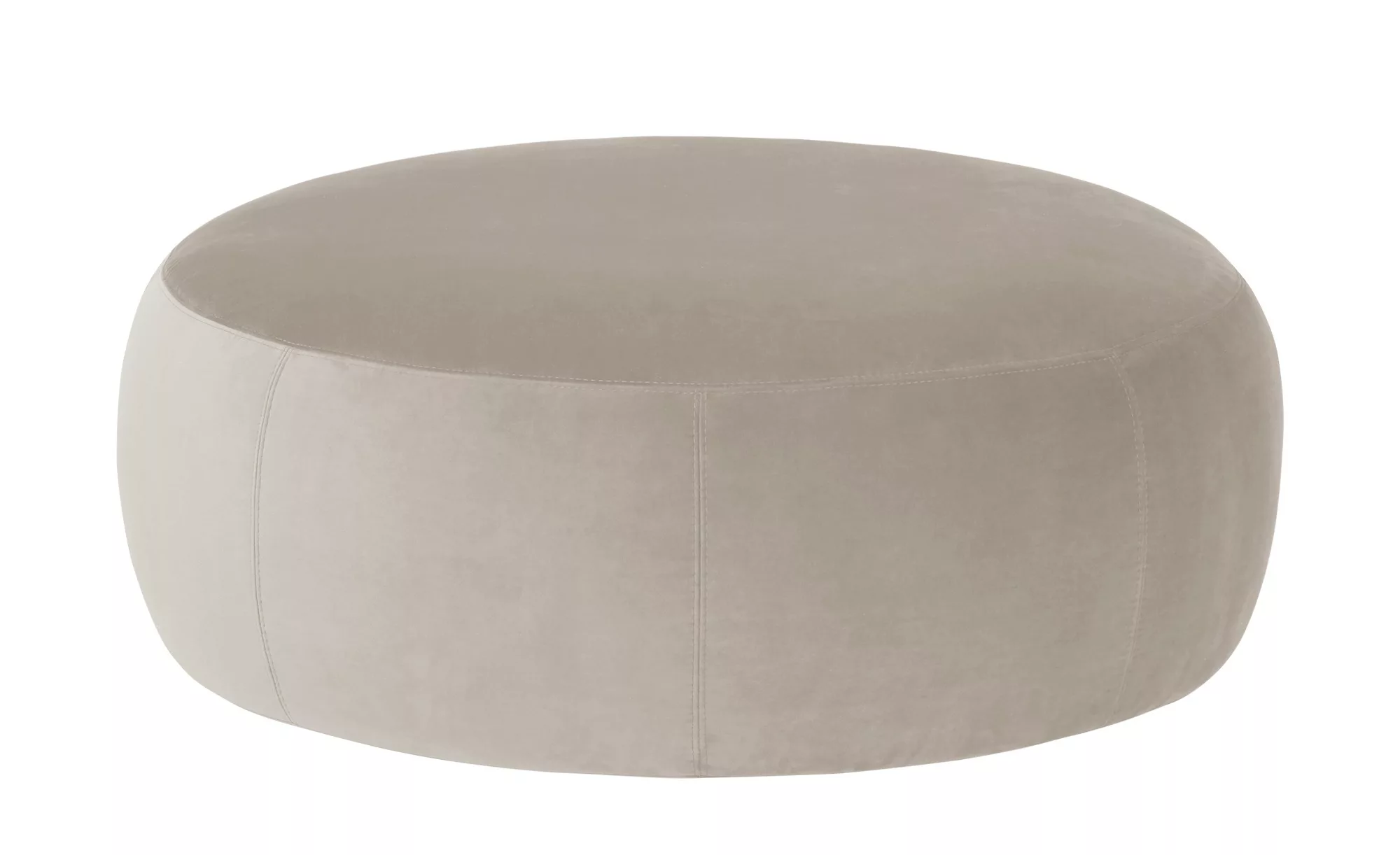 Samt Hocker  Amadi ¦ beige ¦ Maße (cm): H: 40  Ø: 105 Polstermöbel > Hocker günstig online kaufen