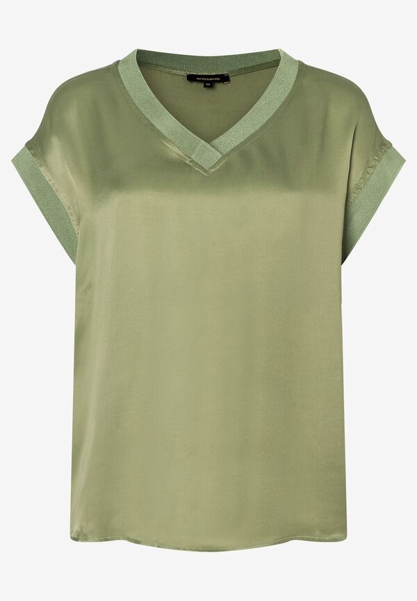 MORE&MORE Kurzarmbluse Blumenbluse günstig online kaufen