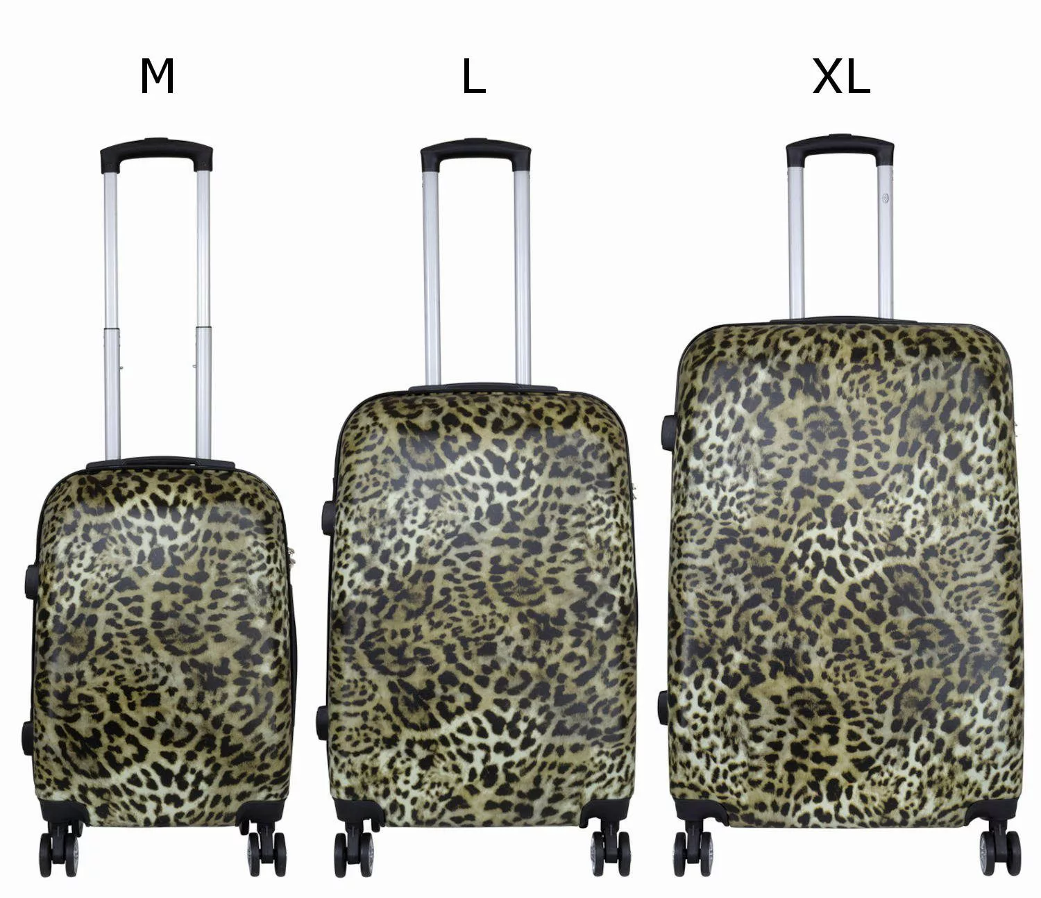 Warenhandel König Kofferset Leopard Fell, 4 günstig online kaufen