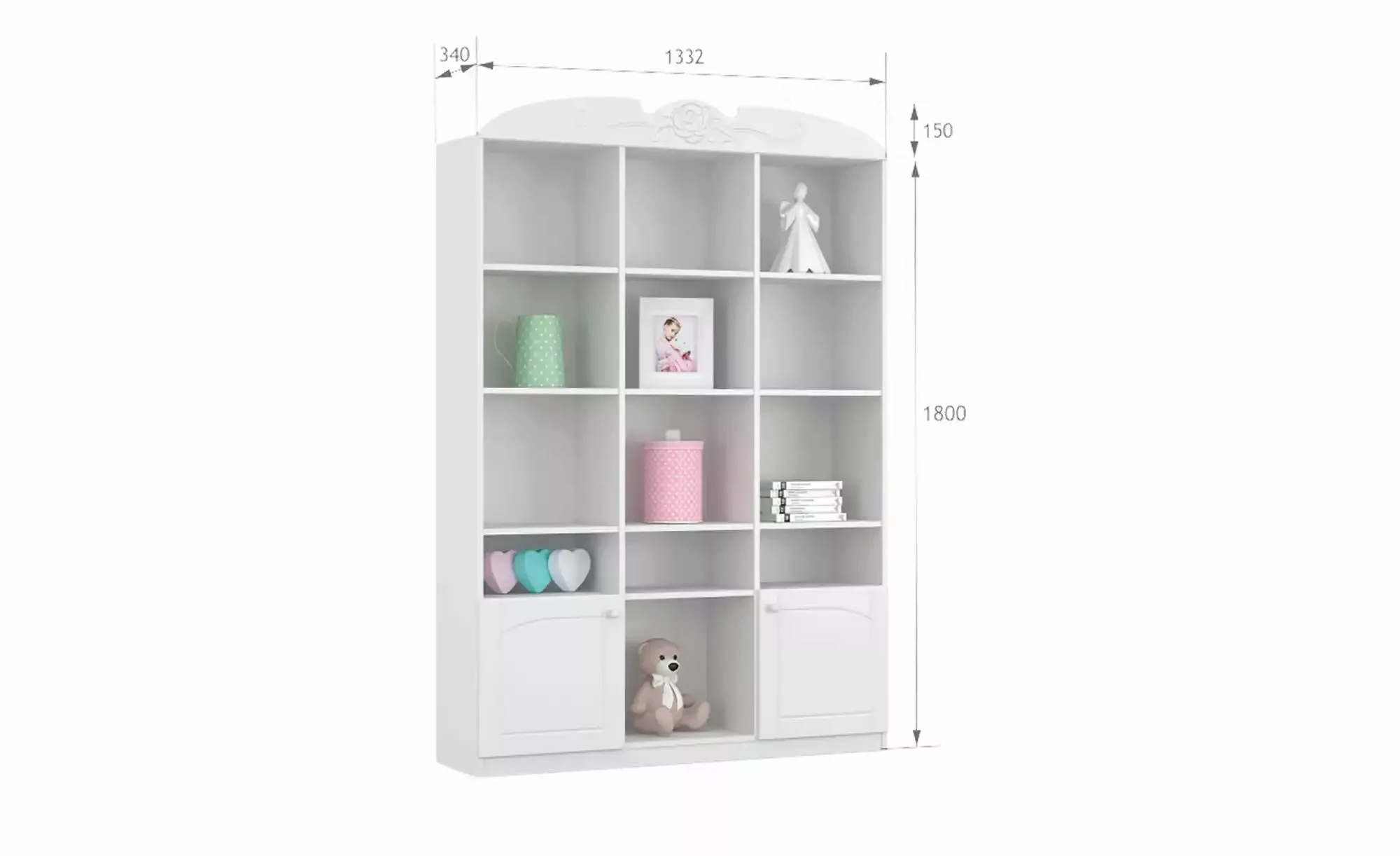 Regal  Elisa ¦ weiß ¦ Maße (cm): B: 133,2 H: 180 Regale > Bücherregale - Hö günstig online kaufen