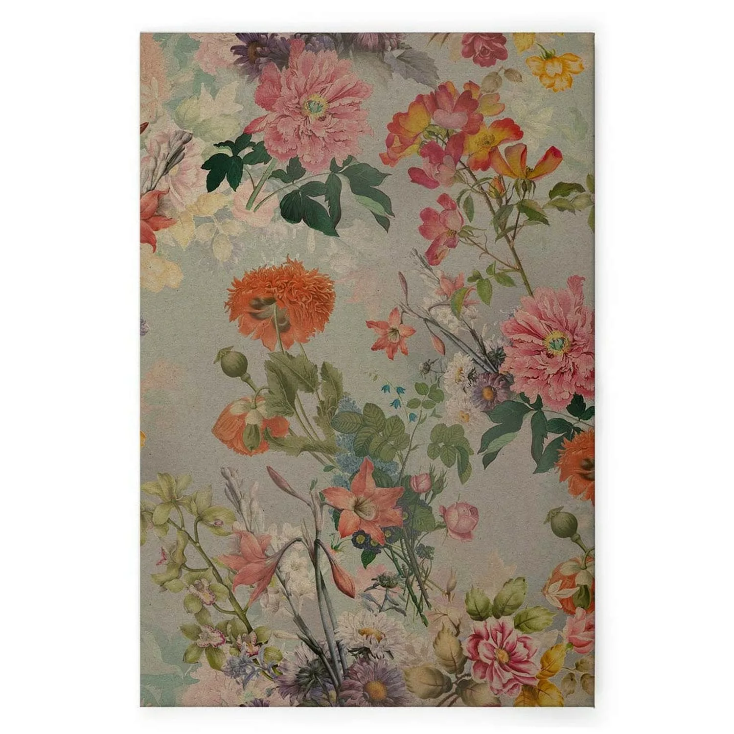 Bricoflor Botanical Bilder Bunt In 80 X 120 Cm Leinwandbild Mit Blumen Im V günstig online kaufen