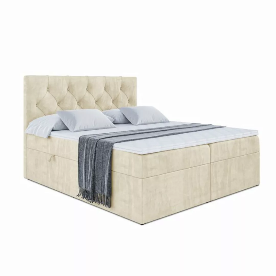 ALTDECOR Boxspringbett ROMAN (Multipocket-Matratze H4. H3 Matratze Bonellfe günstig online kaufen