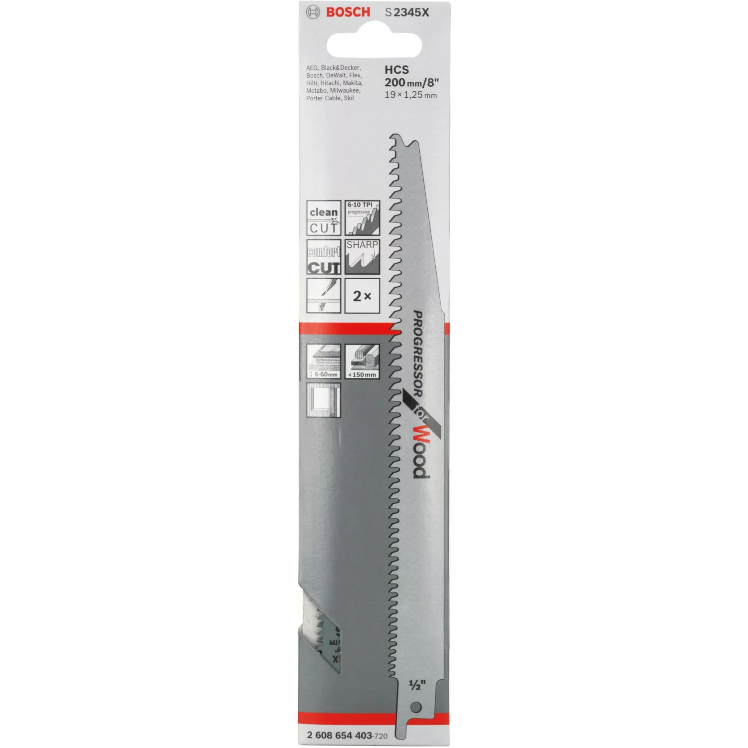 Bosch Säbelsägeblatt S 2345 X Progressor for Wood 2er-Pack günstig online kaufen