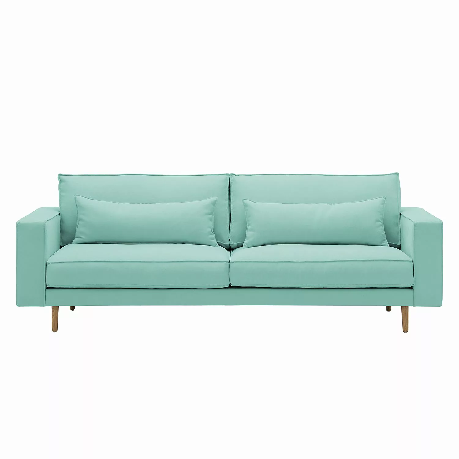 home24 Studio Copenhagen Sofa Lacona 3-Sitzer Mint-Grün Webstoff 230x80x95 günstig online kaufen