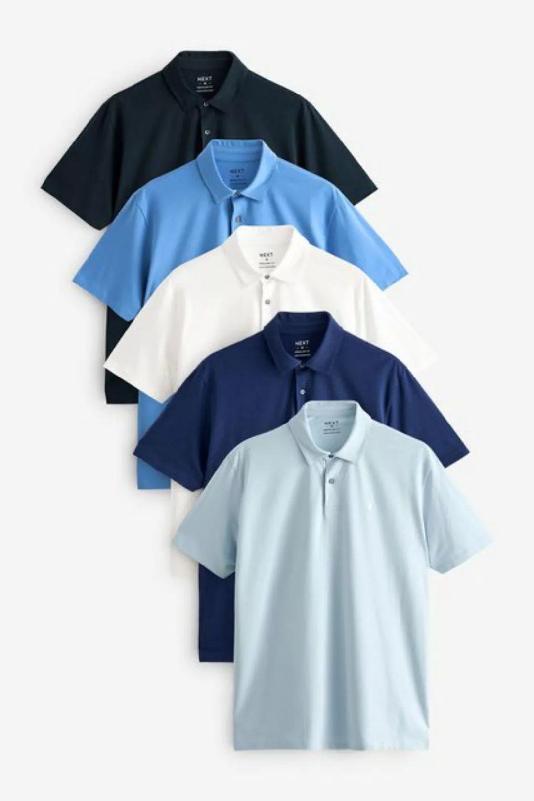 Next Poloshirt 5er-Pack Kurzarm-Poloshirts aus Jersey (5-tlg) günstig online kaufen
