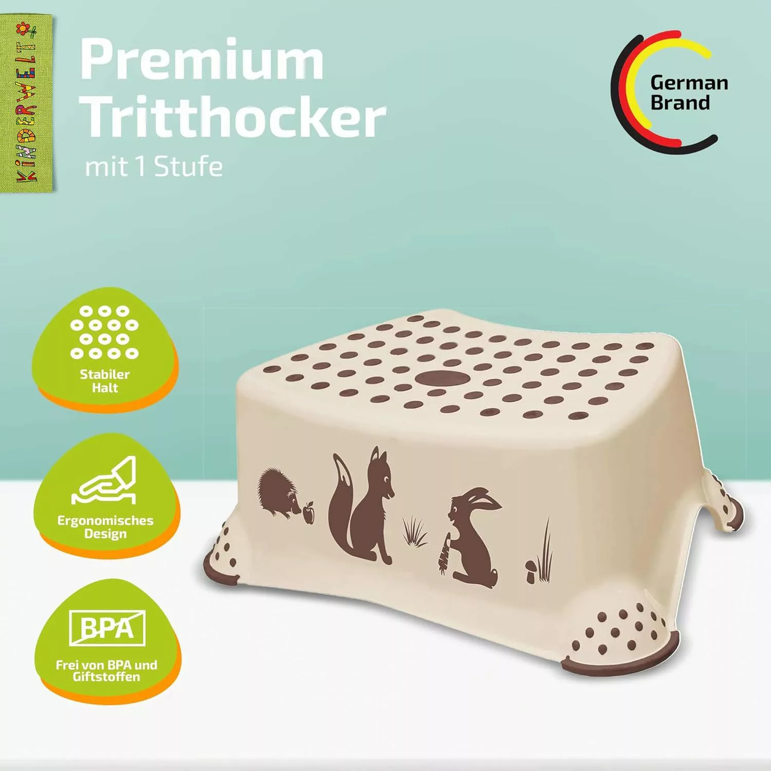 keeeper Tritthocker Kinder Hocker forest beige günstig online kaufen