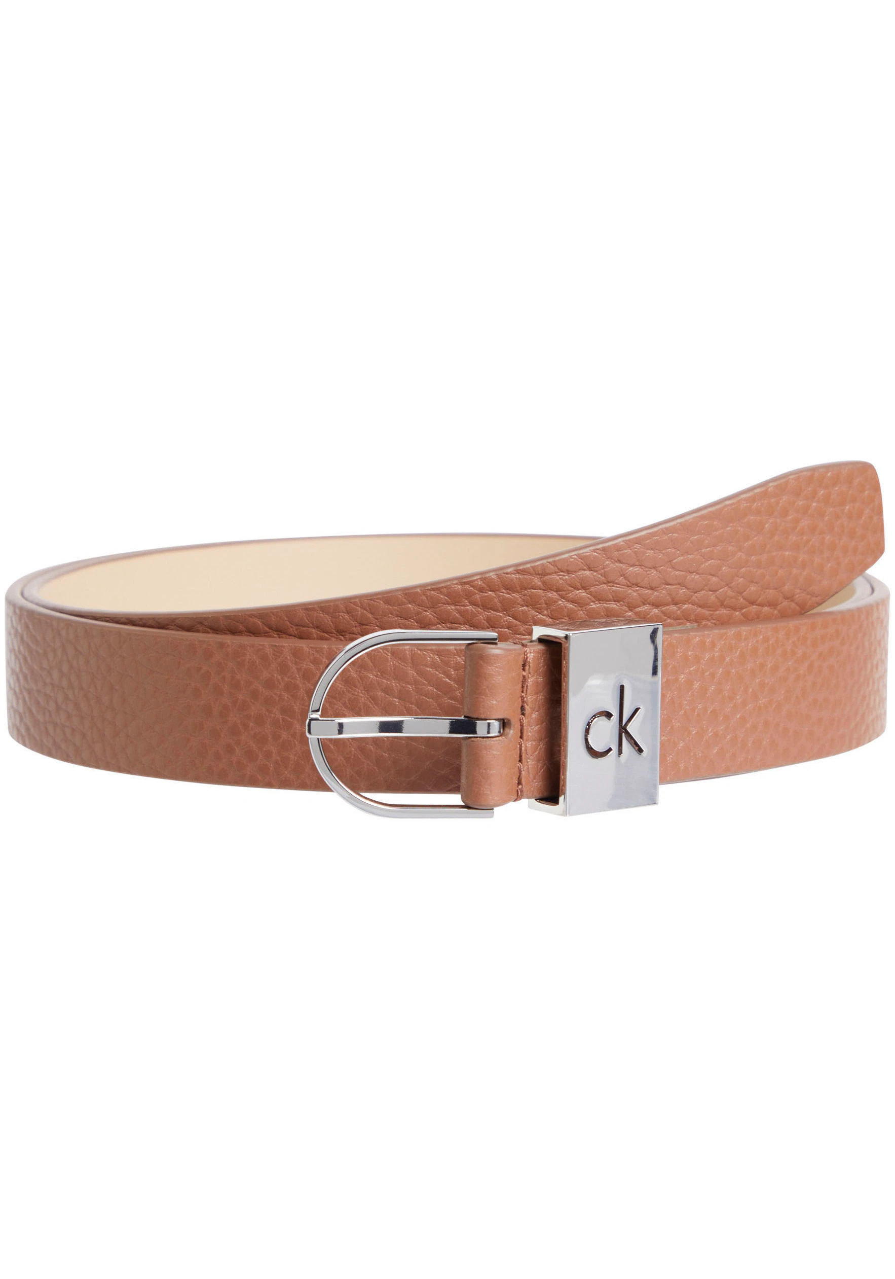 Calvin Klein Ledergürtel "CK LOOP THIN ROUND BUCKLE 2.5", Logoprägung günstig online kaufen