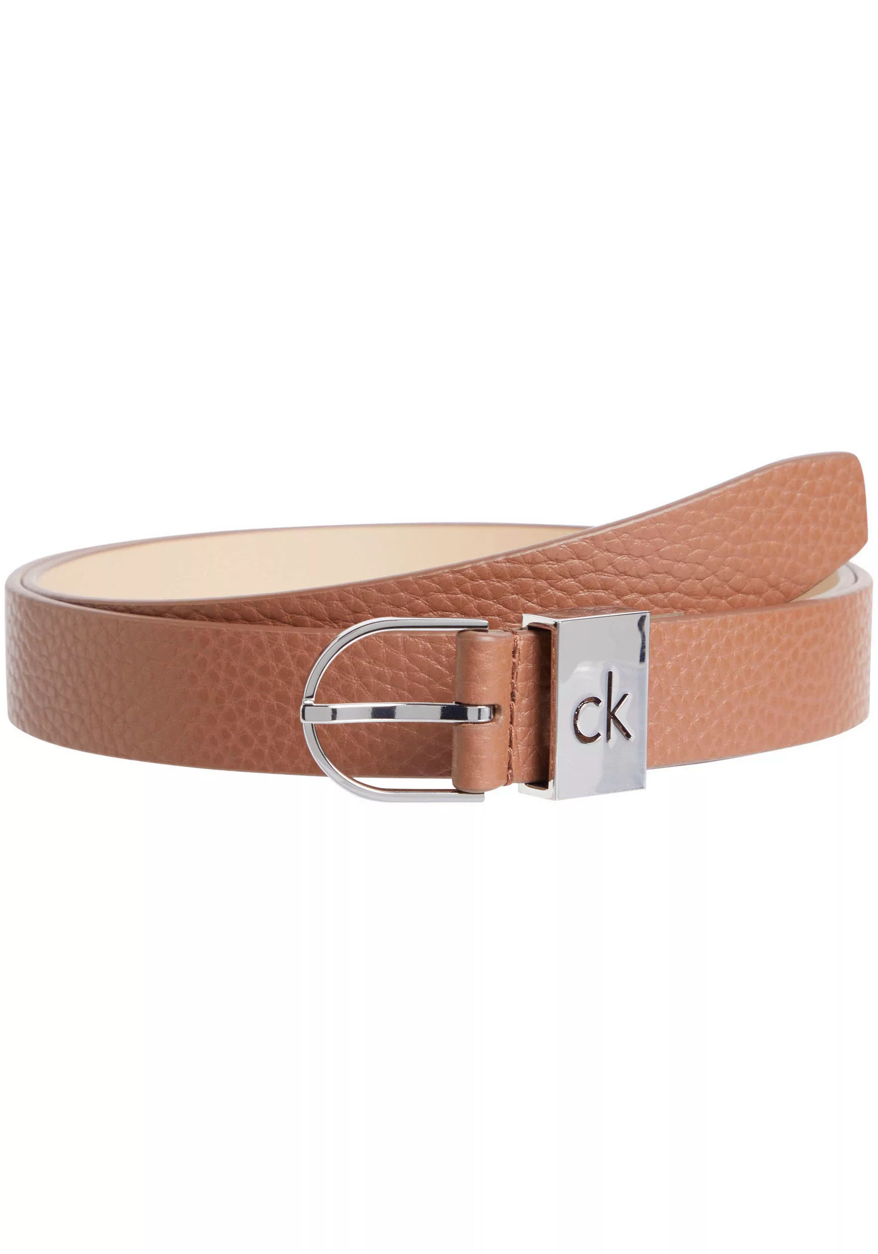 Calvin Klein Ledergürtel "CK LOOP THIN ROUND BUCKLE 2.5", Logoprägung günstig online kaufen