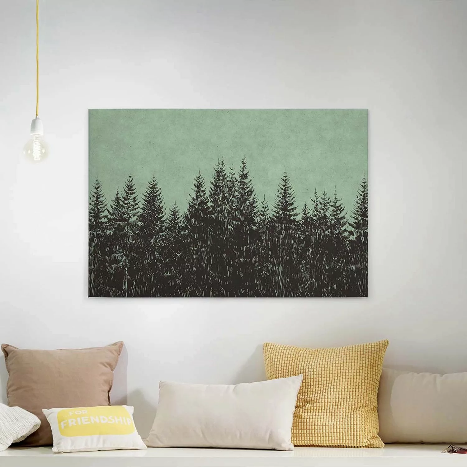 A.S. Création Leinwandbild "black forest", Kunst-Wald-Kinder, (1 St.), Wald günstig online kaufen