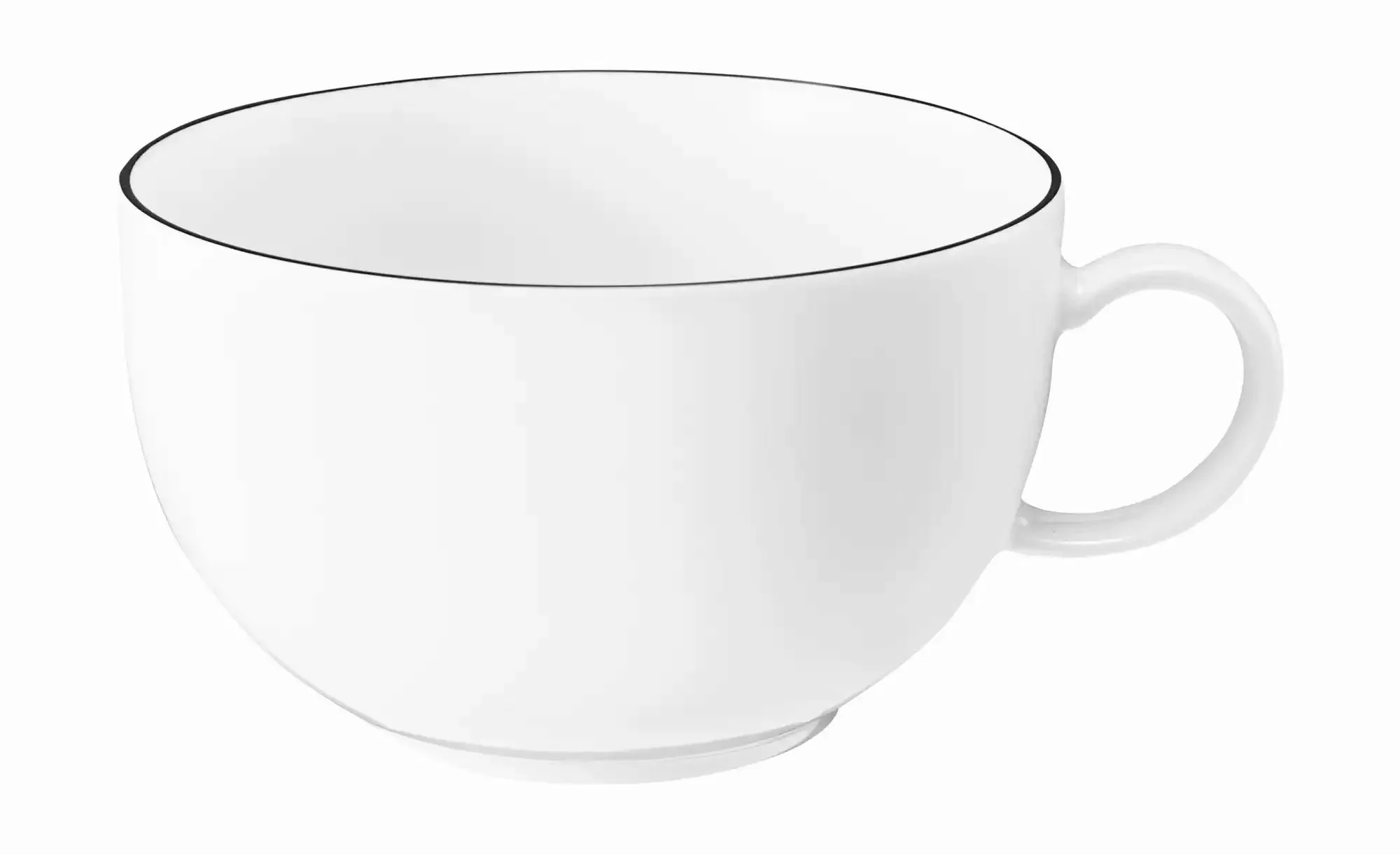 Seltmann Weiden Tasse  Lido Black Line ¦ weiß ¦ Porzellan Geschirr > Einzel günstig online kaufen