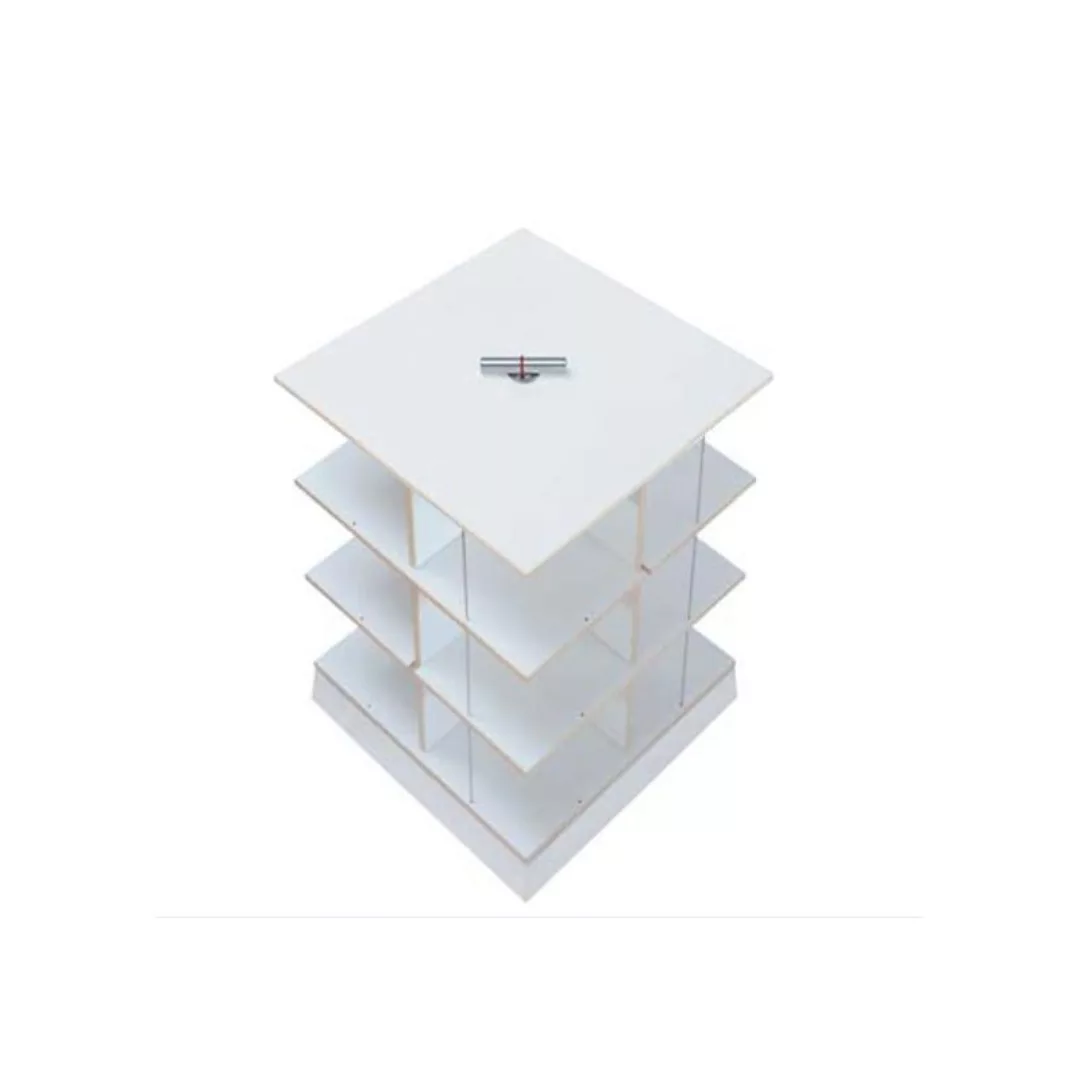 Moormann - Musikstapler CD-Regal H:56cm - weiß/FU Multiplex Birke/mit Beton günstig online kaufen