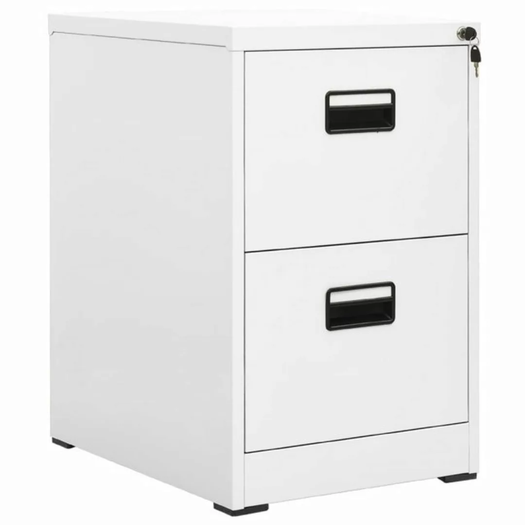 vidaXL Aktenschrank Aktenschrank Weiß 46x62x72,5 cm Stahl (1-St) günstig online kaufen