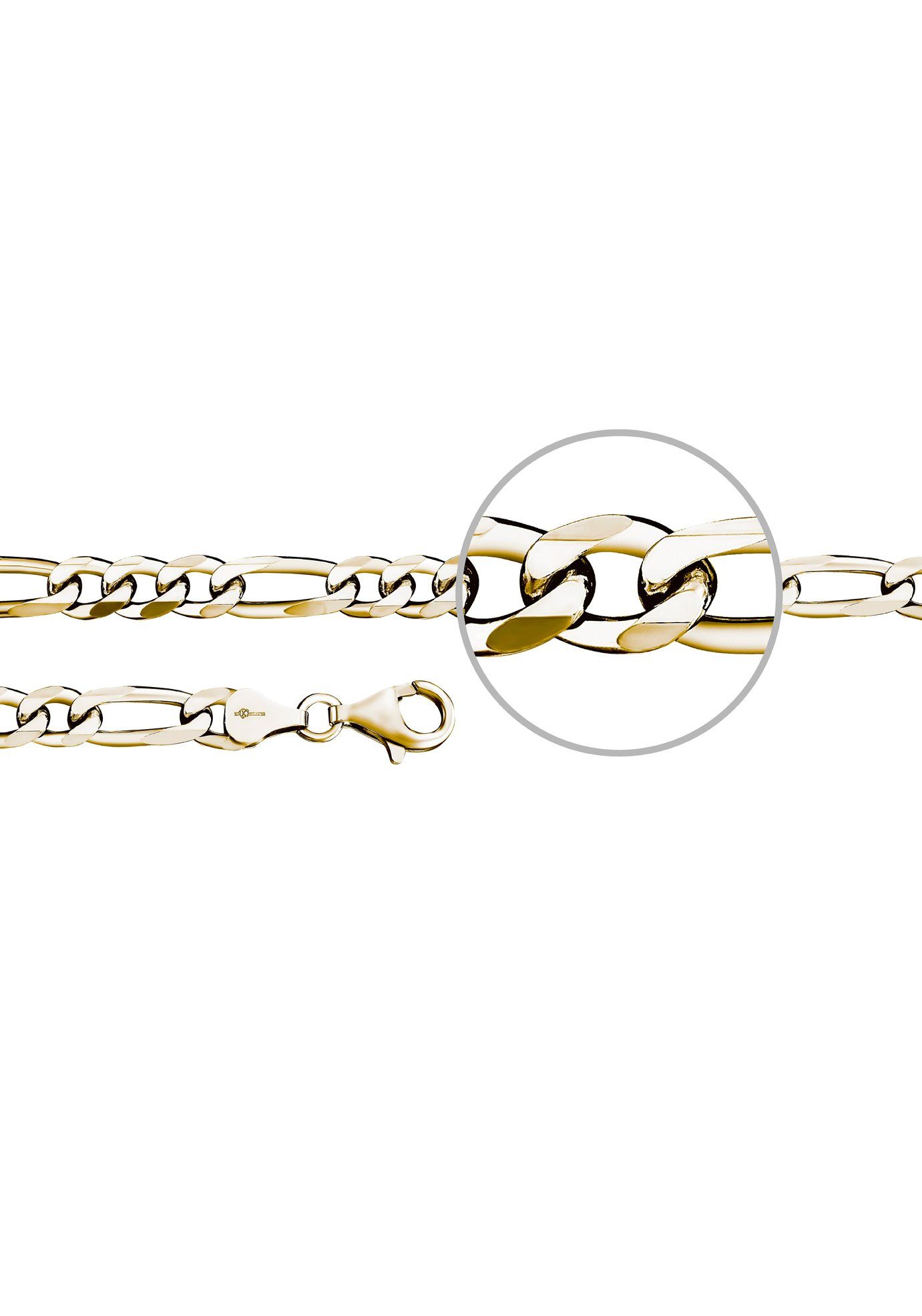 Der Kettenmacher Silberkette FIGAROKETTE, diamantiert, in günstig online kaufen