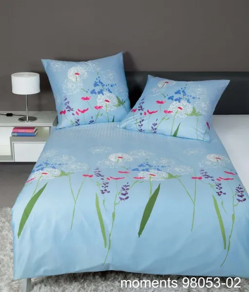 Janine Janine Mako-Satin-Bettwäsche moments 98053 himmelblau Größe:  200x20 günstig online kaufen