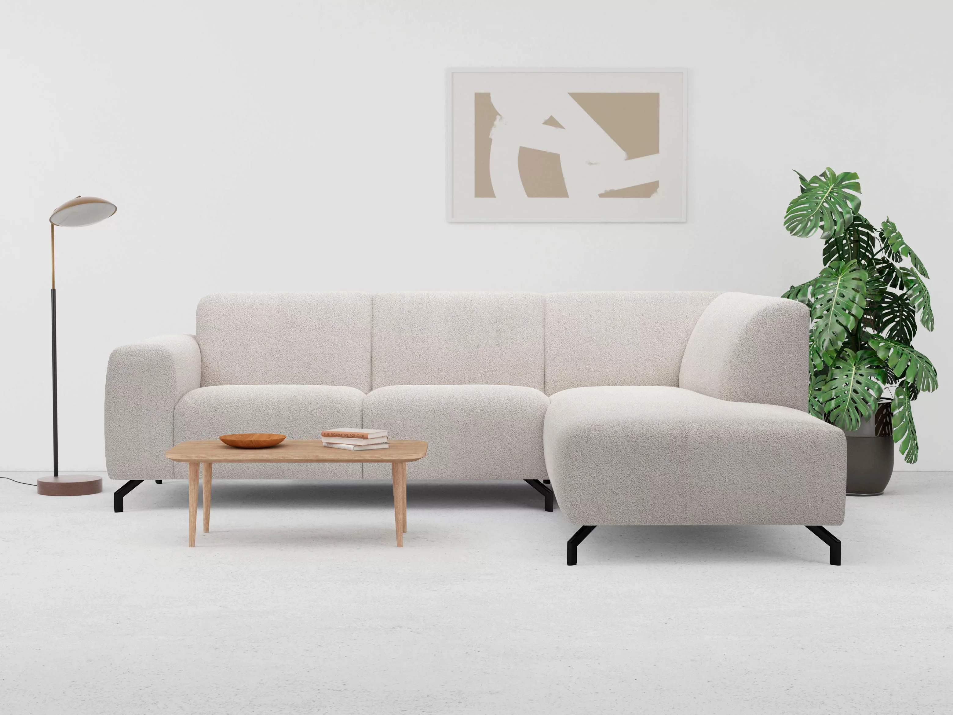 Places of Style Ecksofa "Oleandro, L-Form,", mit unterschiedlichem Sitzkomf günstig online kaufen