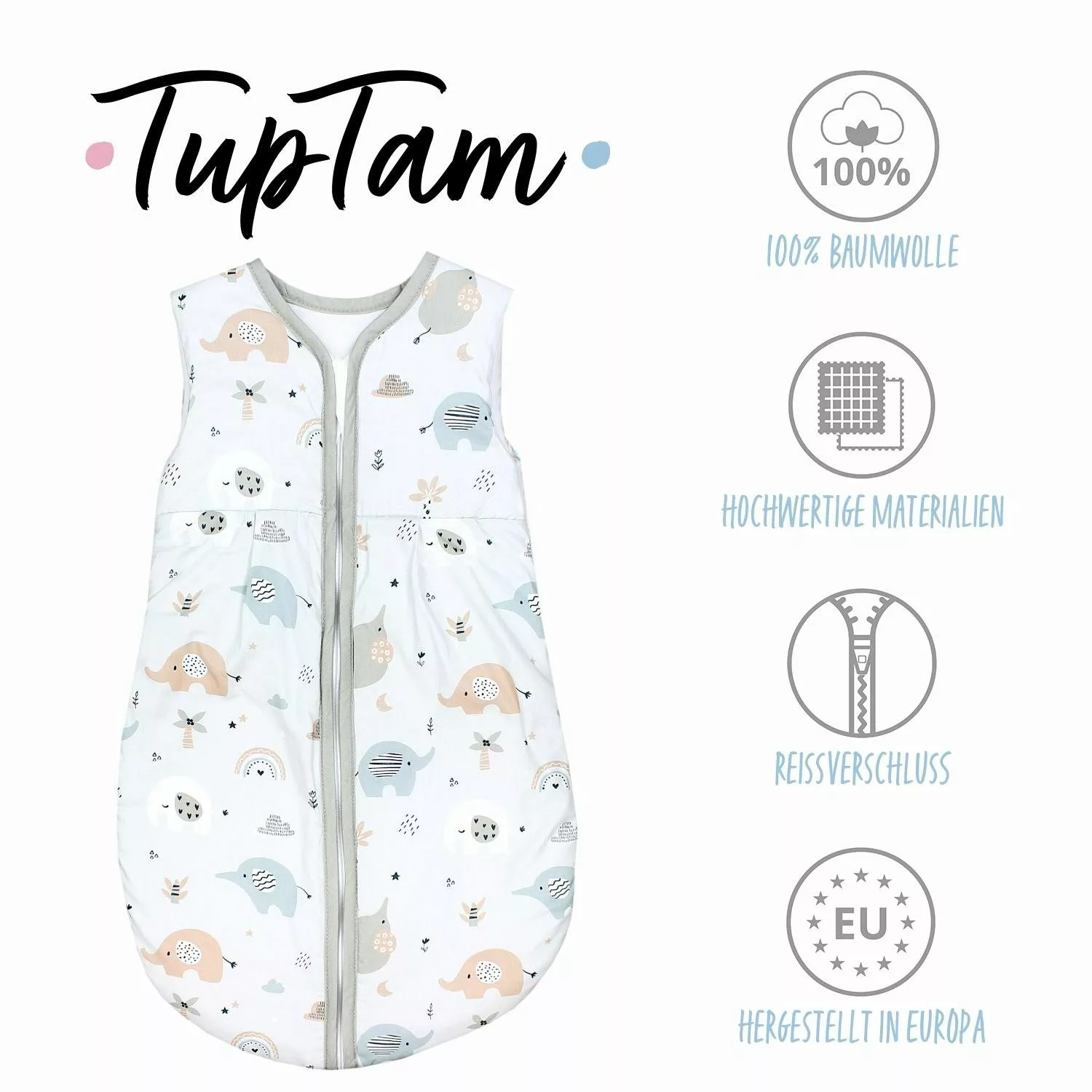 TupTam Babyschlafsack 2.5 TOG ärmellos wattiert günstig online kaufen